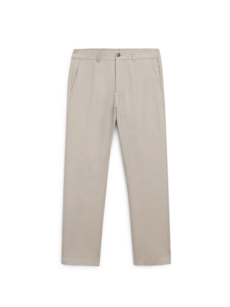 Брюки из льна приталенного кроя