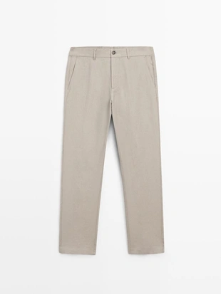 Брюки из льна приталенного кроя- Заказать в России