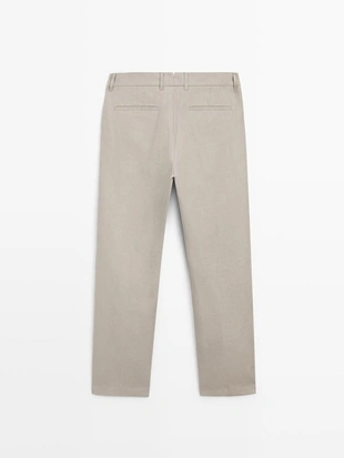 Брюки из льна приталенного кроя- Заказать в России