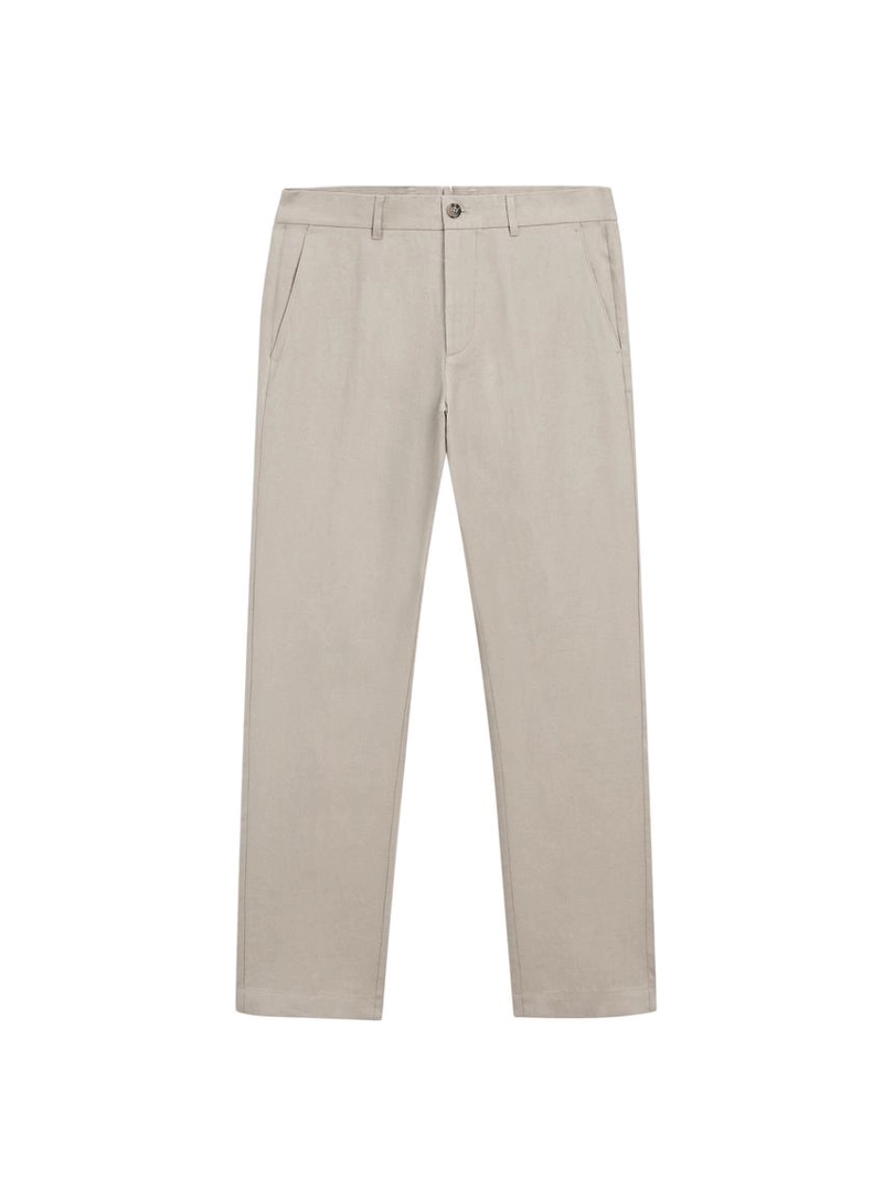 Брюки из льна приталенного кроя