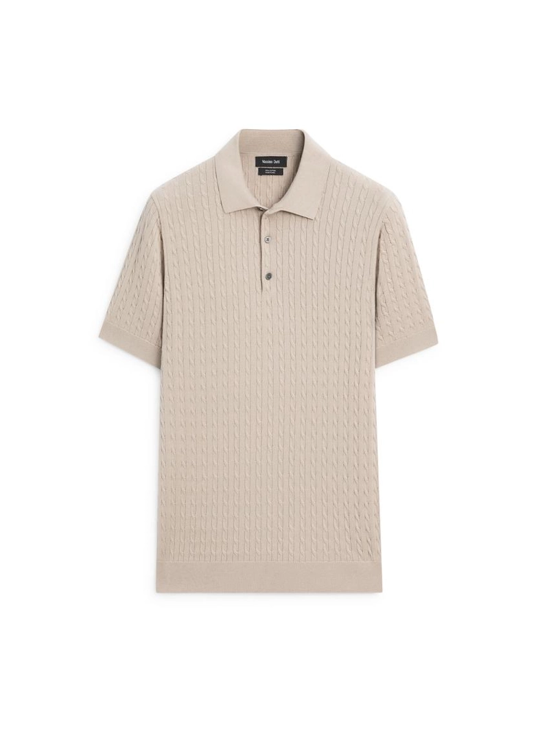 Поло с крупной вязкой из 100% хлопка