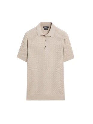 Поло с крупной вязкой из 100% хлопка- Заказать в России