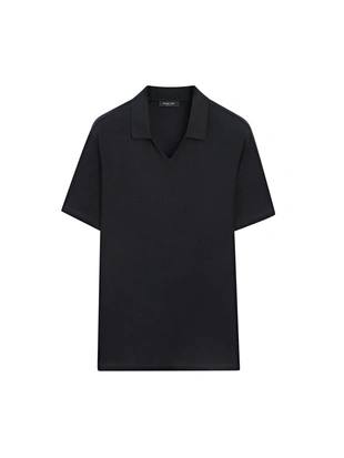 Поло с v-образным вырезом из хлопка- Заказать в России