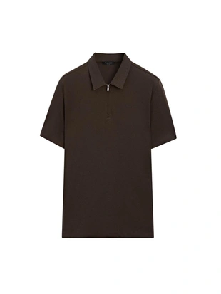 Поло с коротким рукавом и молнией- Заказать в России