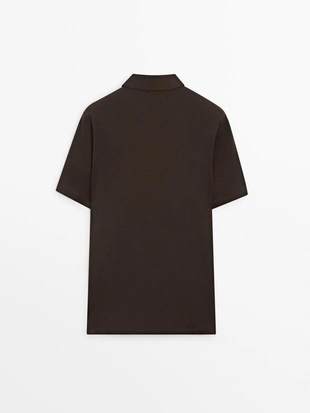 Поло с коротким рукавом и молнией- Заказать в России