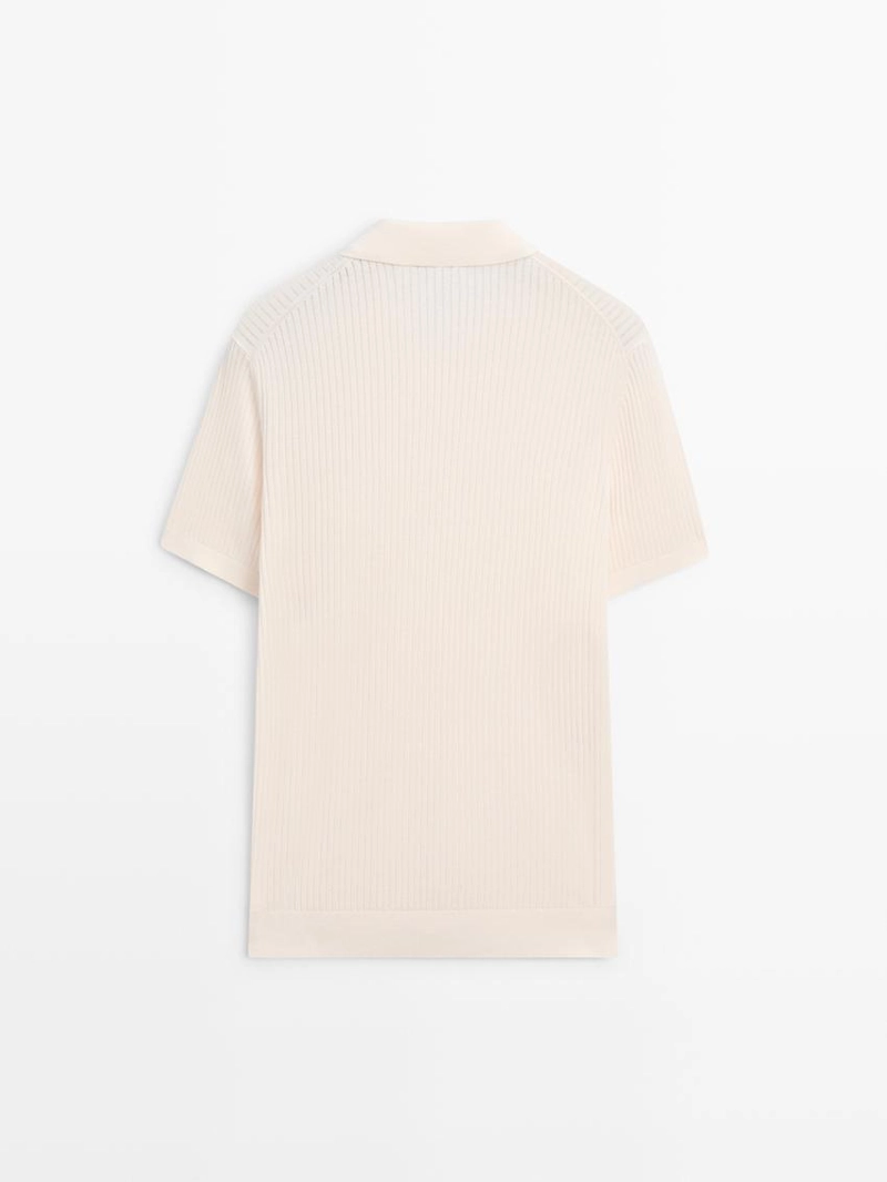 Свитер-поло с застежкой-молнией на четверть