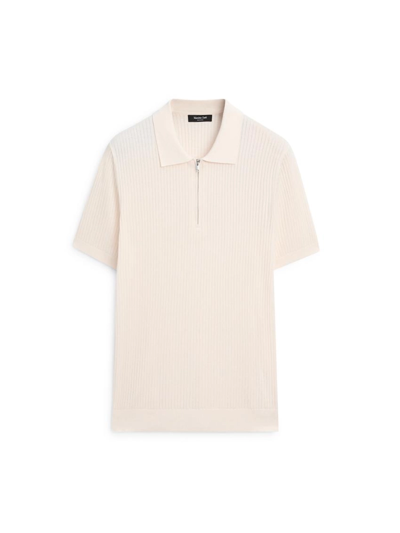 Свитер-поло с застежкой-молнией на четверть