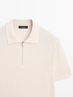 Свитер-поло с застежкой-молнией на четверть- Заказать в России