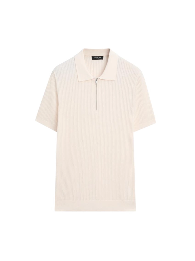 Свитер-поло с застежкой-молнией на четверть