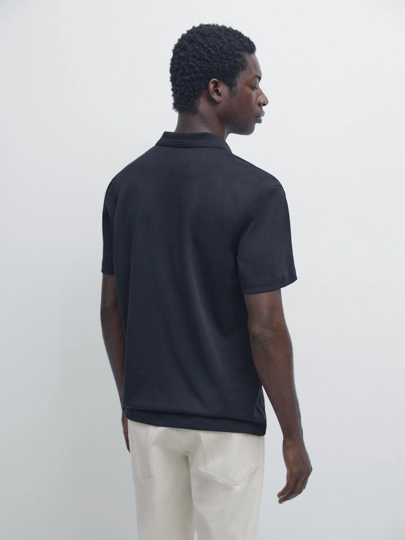 Поло из 100% хлопка с короткими рукавами