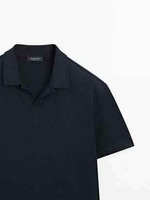 Поло из 100% хлопка с короткими рукавами- Заказать в России