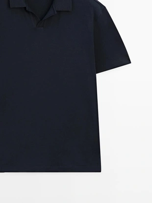 Поло из 100% хлопка с короткими рукавами- Заказать в России