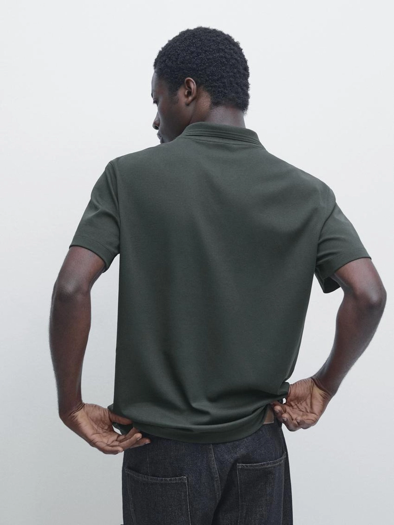 Поло с коротким рукавом из 100% хлопка