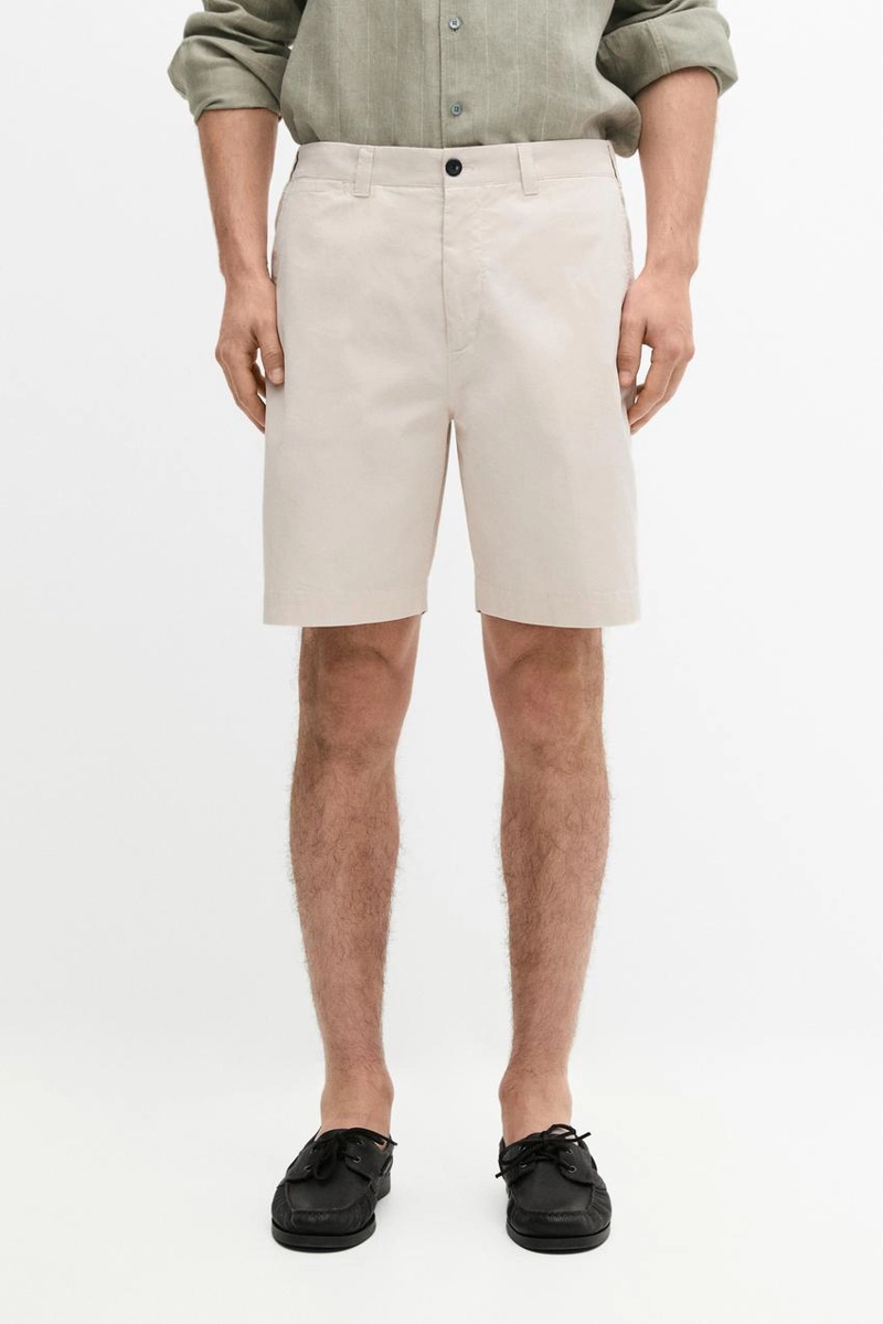 Хлопковые бермуды с деталями на поясе