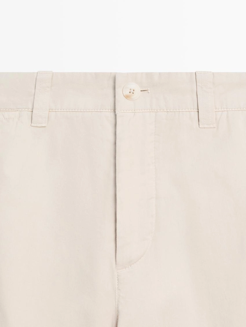 Хлопковые бермуды с деталями на поясе