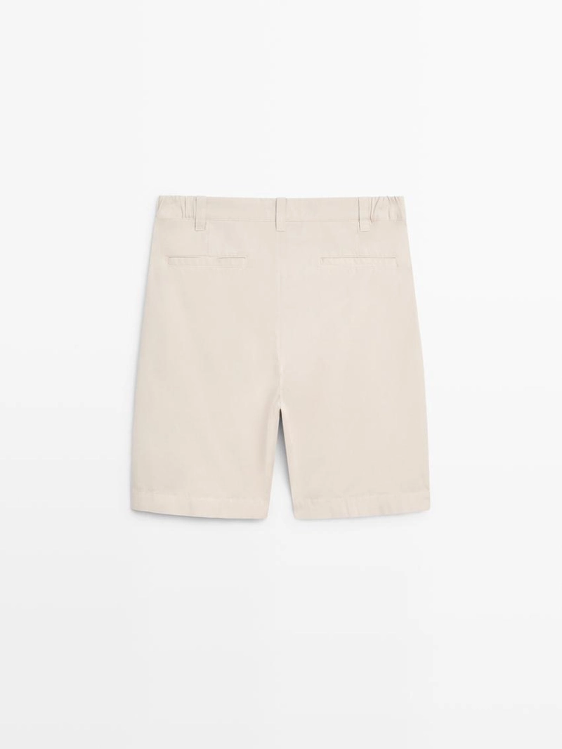 Хлопковые бермуды с деталями на поясе