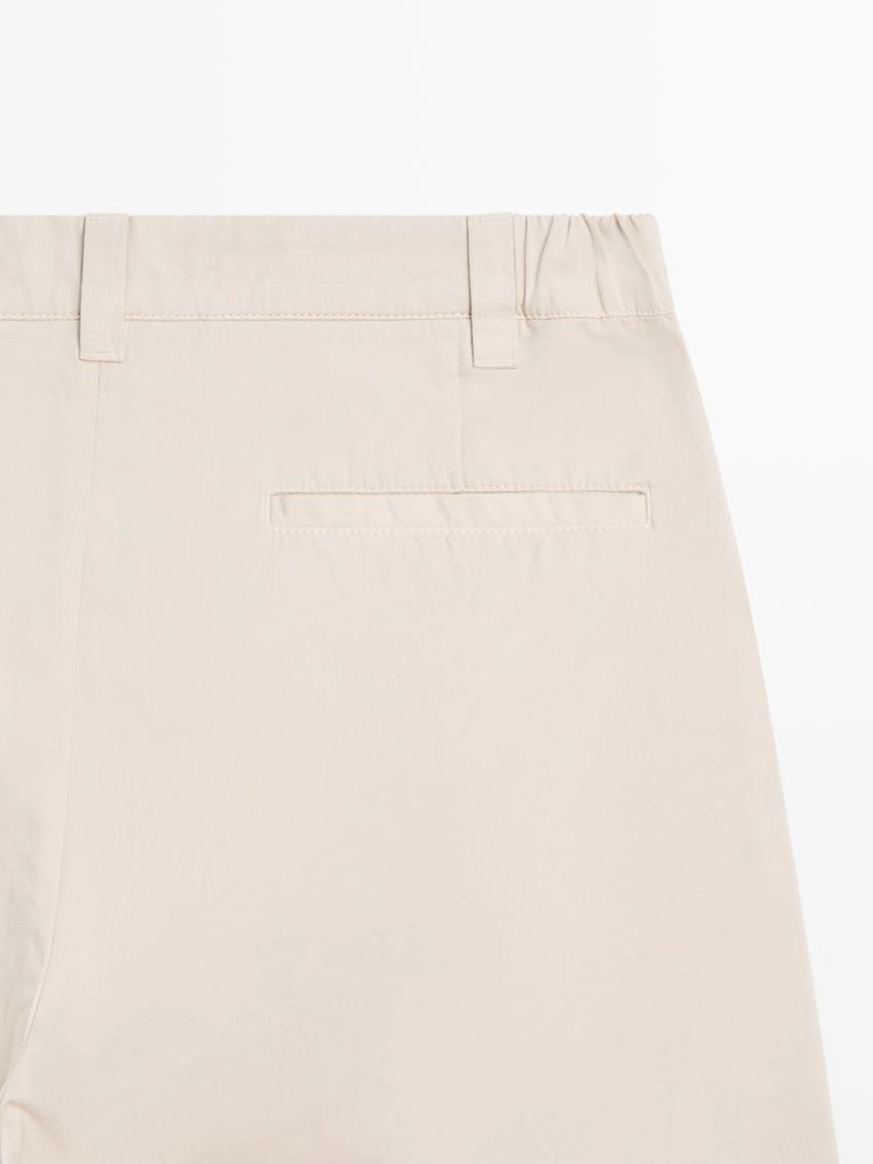 Хлопковые бермуды с деталями на поясе