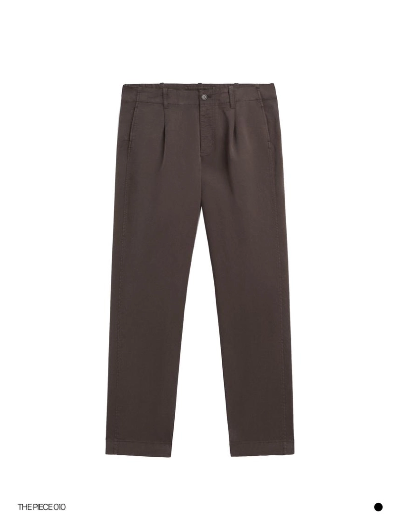 Хлопковые брюки в стиле barrel fit из смесовой ткани