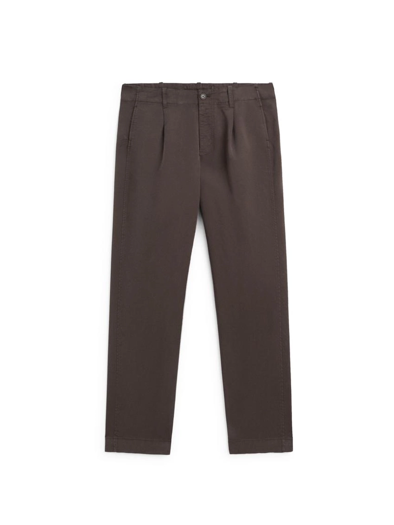 Хлопковые брюки в стиле barrel fit из смесовой ткани