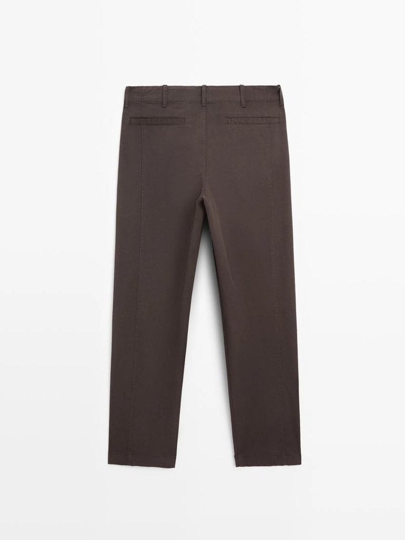 Хлопковые брюки в стиле barrel fit из смесовой ткани