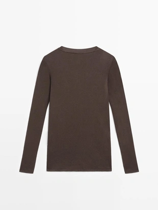 Футболка из 100% хлопка с воротником- Заказать в России