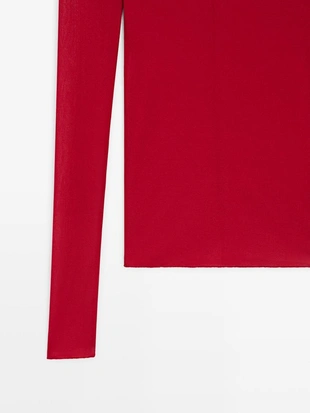 Футболка с длинным рукавом из шелка- Заказать в России