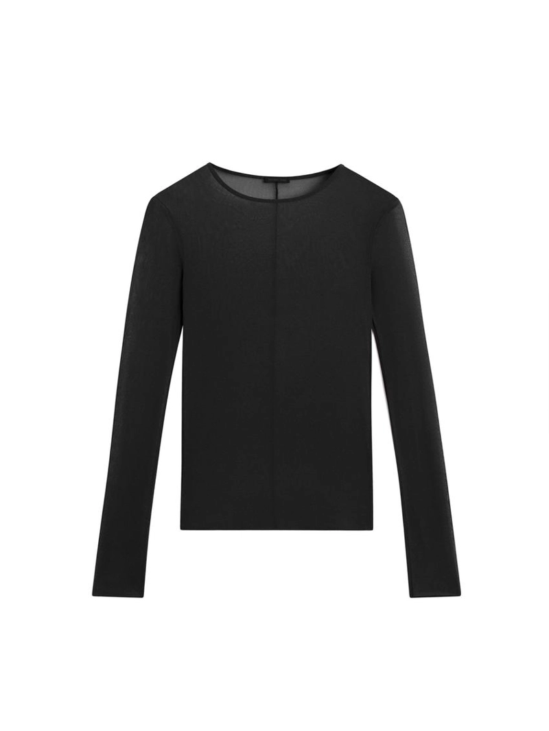 Футболка с длинным рукавом из шелка