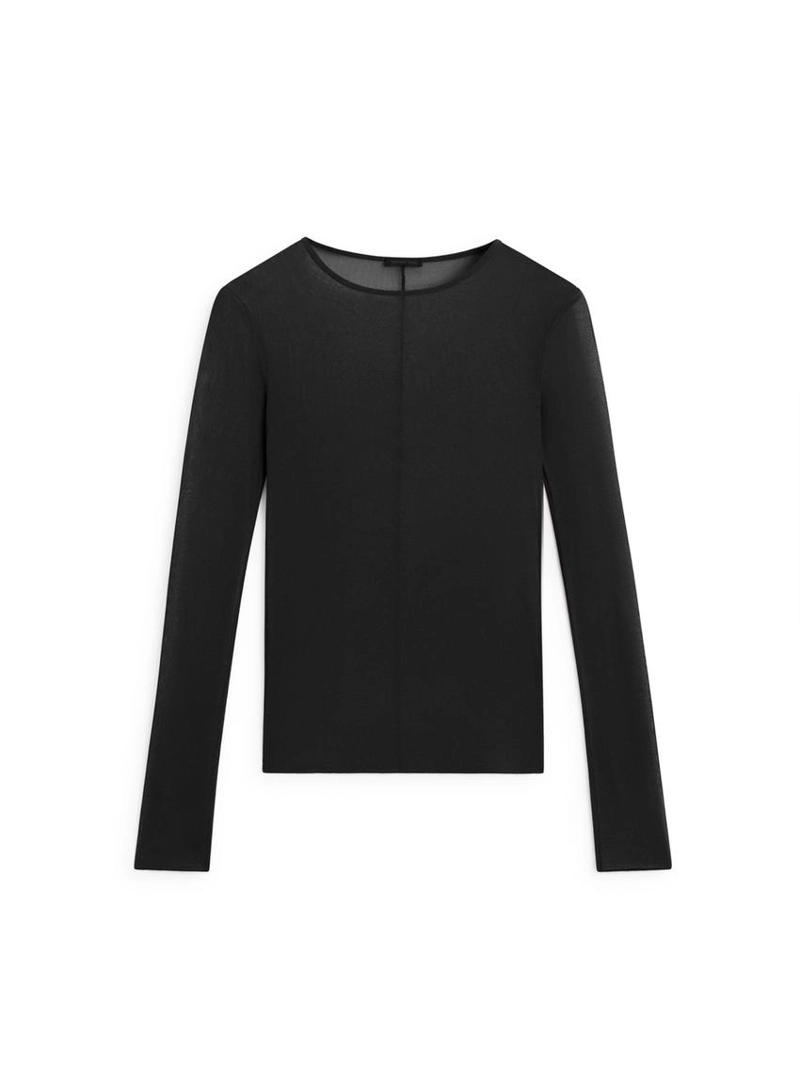 Футболка с длинным рукавом из шелка