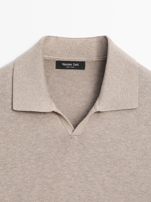 Водолазка-поло из хлопкового трикотажа- Заказать в России