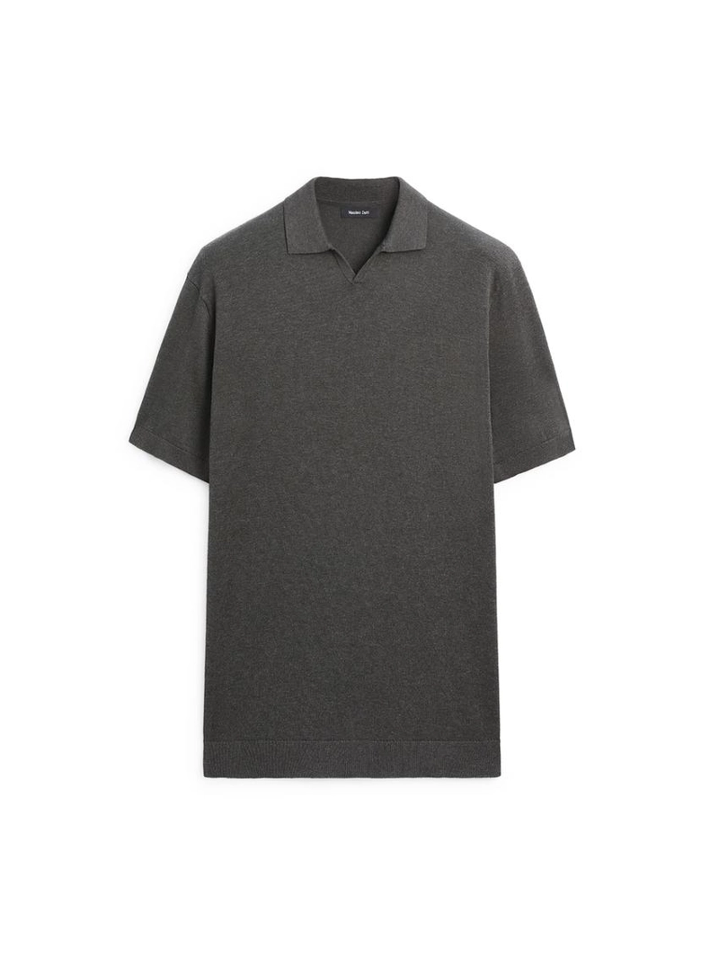 Поло-свитер из хлопково-шерстяной смеси