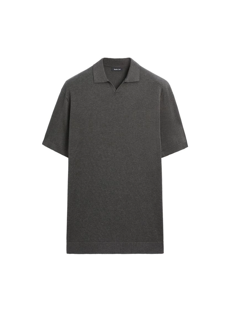 Поло-свитер из хлопково-шерстяной смеси