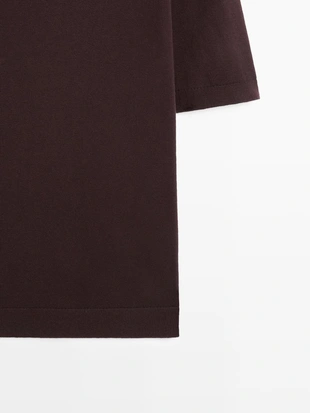 Свитер-поло из хлопково-вискозного трикотажа- Заказать в России