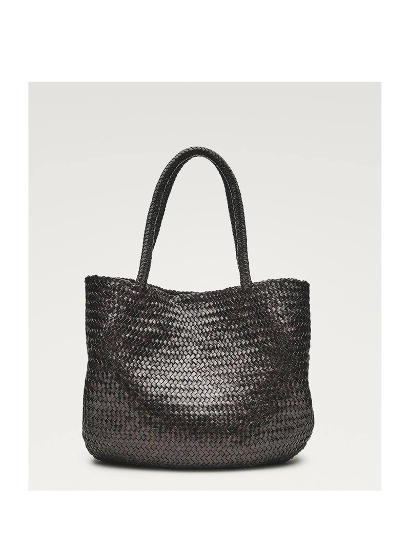 Сумка-тоут из плетеной натуральной кожи