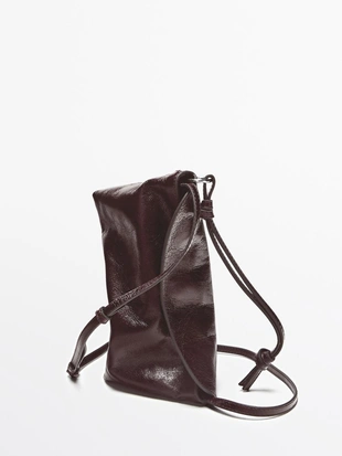 Сумка-клатч через плечо из наппы- Заказать в России