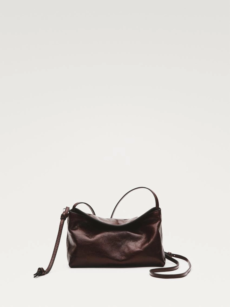 Сумка-клатч через плечо из наппы