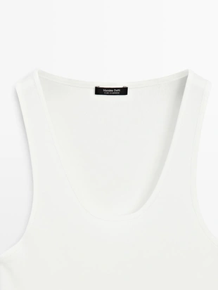 Топ с открытым горловым вырезом и бретельками- Заказать в России