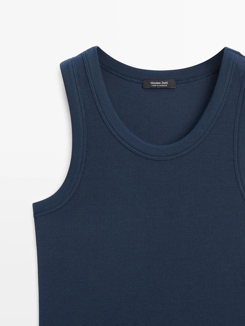 Хлопковый топ с открытой спиной