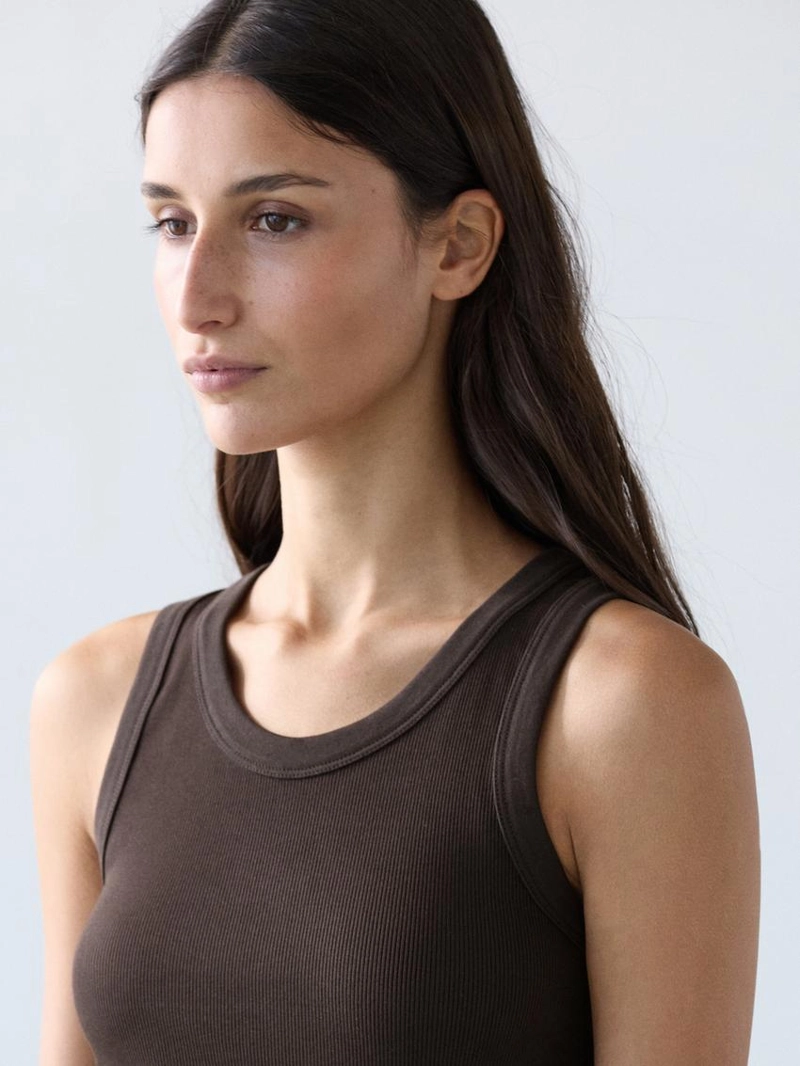 Хлопковый топ с открытой спиной