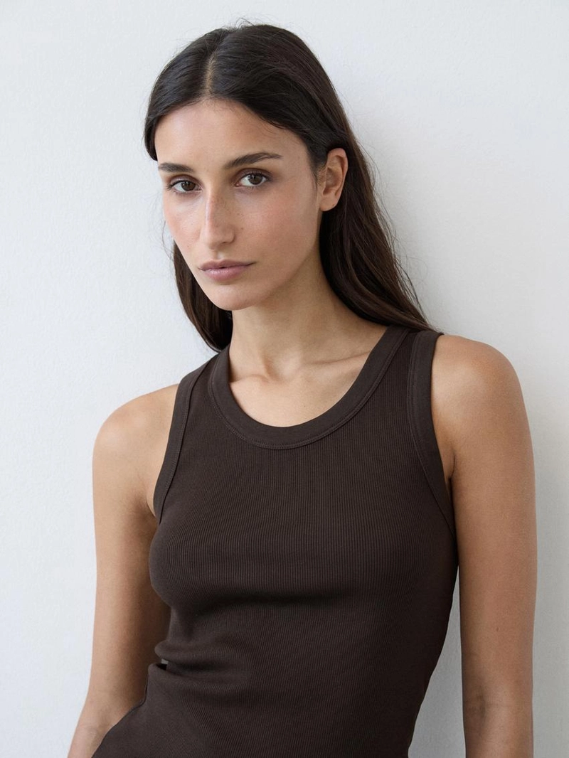 Хлопковый топ с открытой спиной