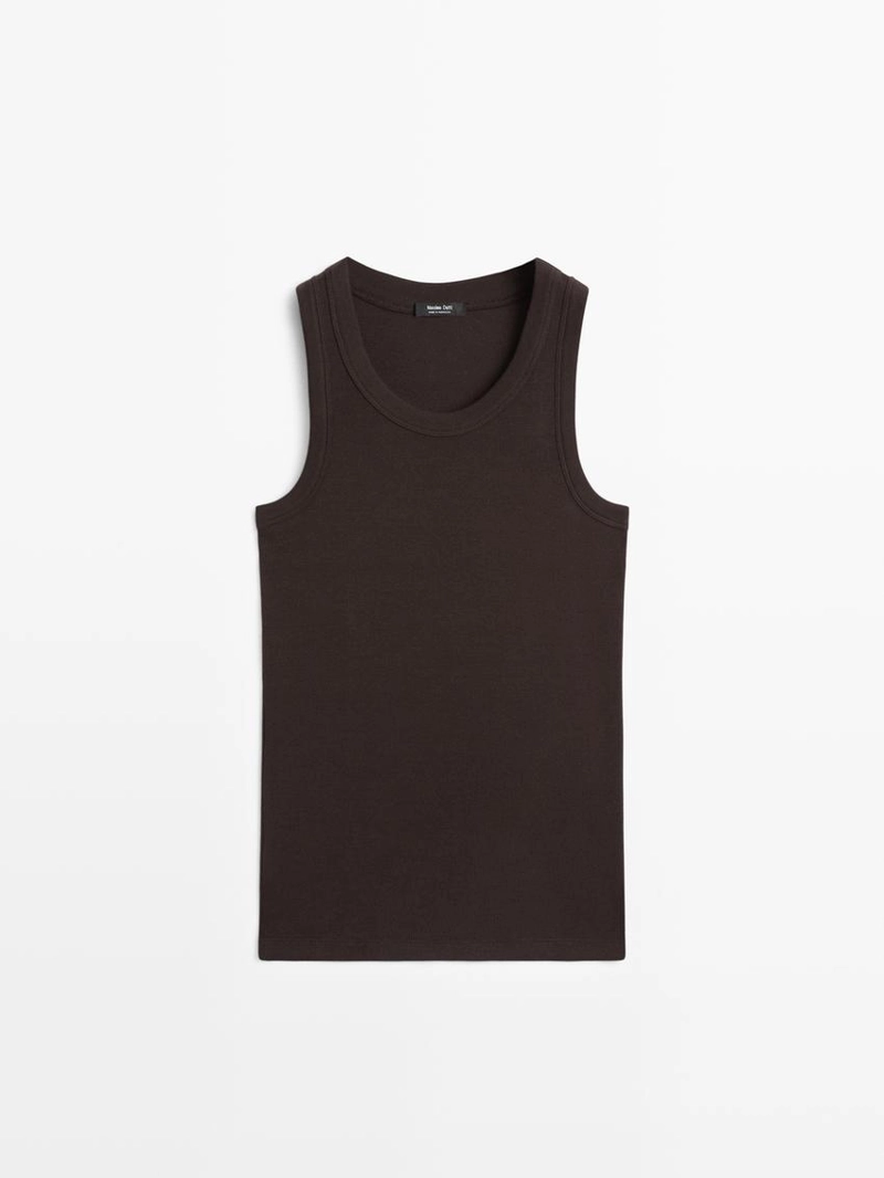 Хлопковый топ с открытой спиной