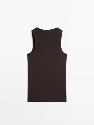 Хлопковый топ с открытой спиной- Заказать в России