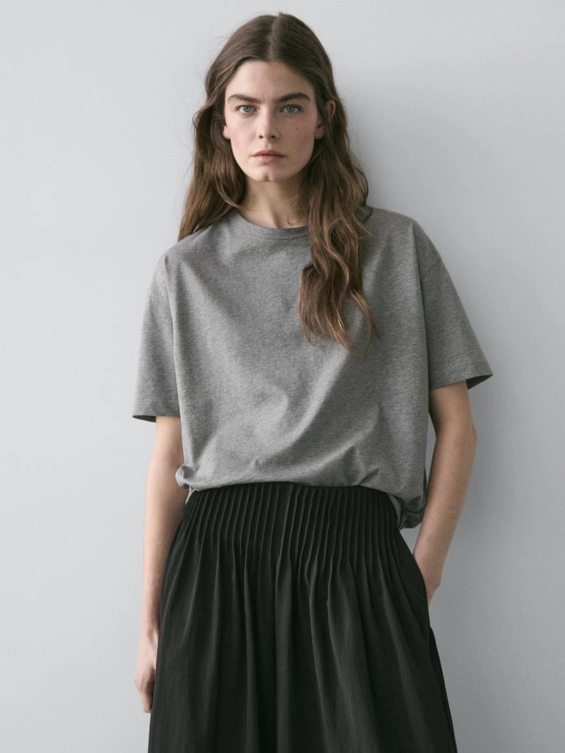 Футболка с короткими рукавами из хлопка в стиле баллон