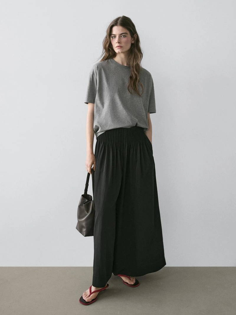 Футболка с короткими рукавами из хлопка в стиле баллон