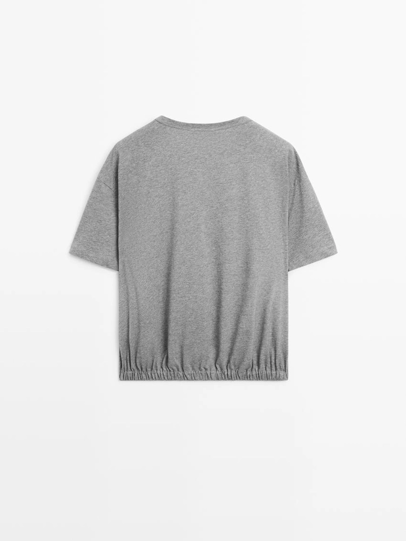 Футболка с короткими рукавами из хлопка в стиле баллон