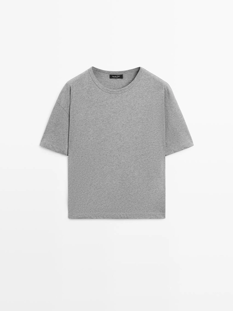 Футболка с короткими рукавами из хлопка в стиле баллон