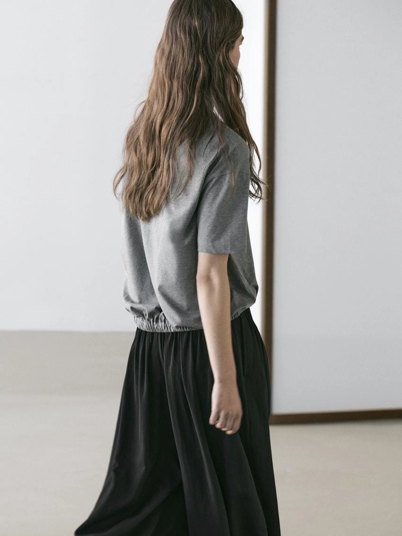 Футболка с короткими рукавами из хлопка в стиле баллон