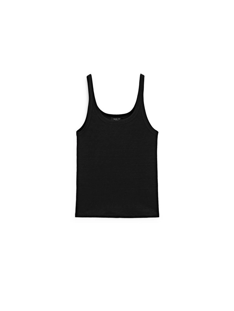 Топ на бретелях из смесового льна