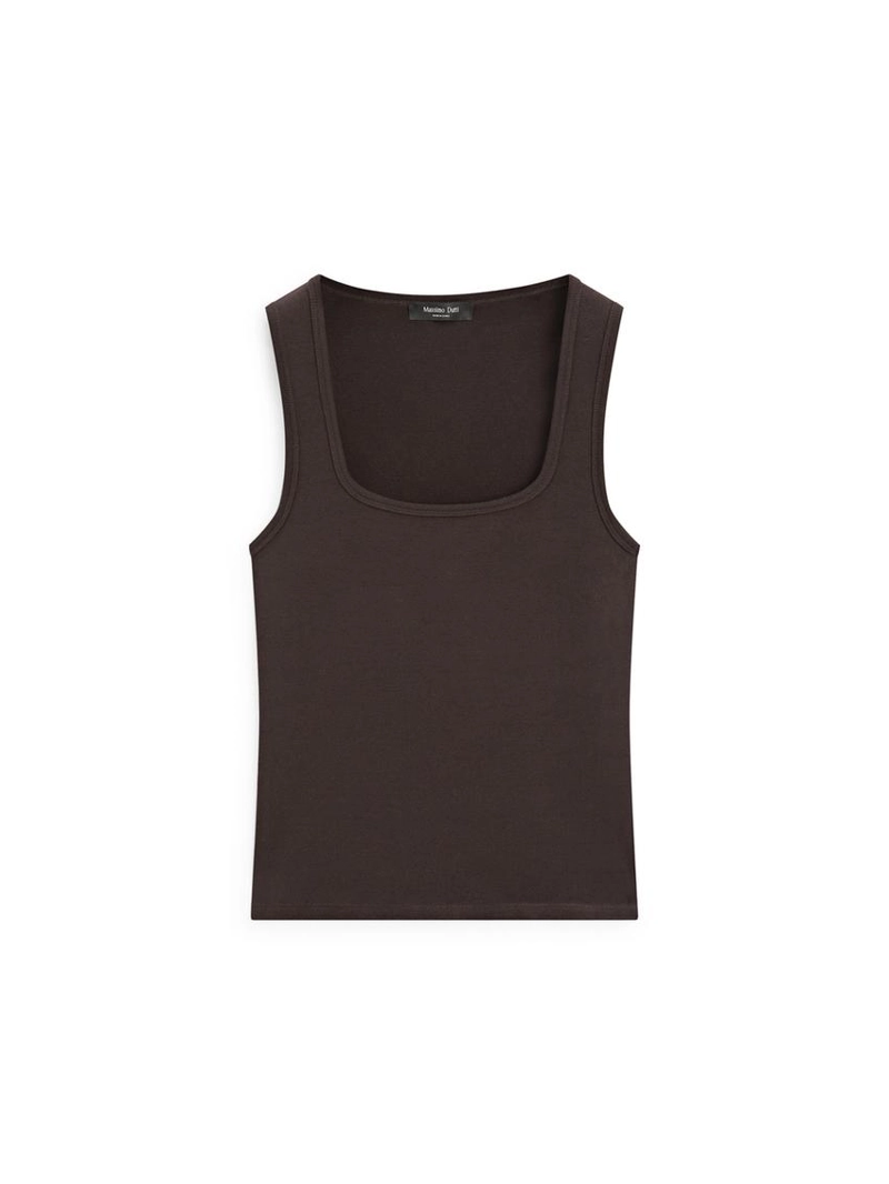 Майка без рукавов с квадратным вырезом