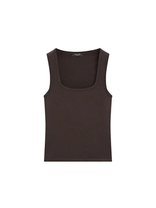 Майка без рукавов с квадратным вырезом- Заказать в России