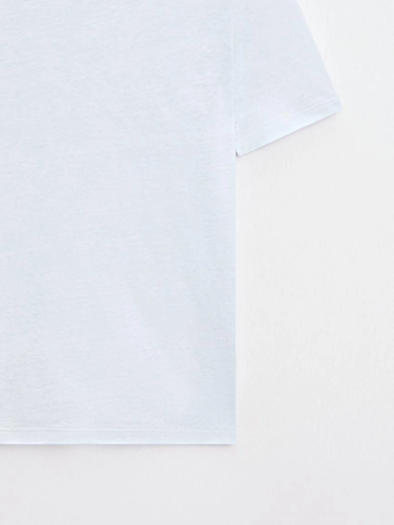 Льняная футболка с короткими рукавами